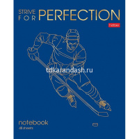 Тетрадь А5 48л клетка "Большой спорт" на скобе 3D фольга 3D лак матовая ламинация 5 дизайнов от магазина "Карандаш"