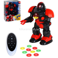 Робот р/у "Борис" 30х19х11см пластик (стреляет дисками, движение, танцы, обучение) JB0404067 от магазина "Карандаш"