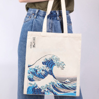Раскраска на сумке "Кацусика Хокусай, Большая волна в Канагаве" (шоппер 35х38см, краски 5шт, кисть) от магазина "Карандаш"