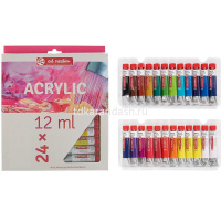 Краски акриловые 24 цвета 12мл Art Creation 9021724M от магазина "Карандаш"