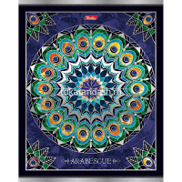 Тетрадь А5 48л клетка "Серебряные узоры" на скобе 3D фольга матовая ламинация 5 дизайнов 047709 от магазина "Карандаш"