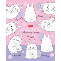 Тетрадь А5 48л клетка "Пушистые хвостики" на скобе матовая ламинация 5 дизайнов 079183 от магазина "Карандаш"