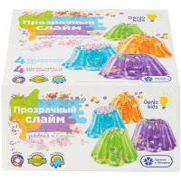 Набор слаймов "Мялка-жмялка" прозрачная 4шт. (наполнитель) SLI38 от магазина "Карандаш"