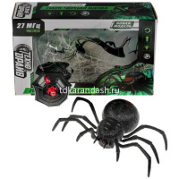 Паук р/у "Черная вдова" 15х15см (свет) пвх 1808F156-R от магазина "Карандаш"