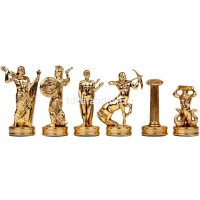 Шахматный набор "Битва Титанов" 36х36см дерево/металл (фигуры золото/серебро) MP-S-18-36-BLU от магазина "Карандаш"