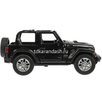Машина "Jeep Wrangler Rubicon" черная, инерционная, металл 11см (открывающиеся двери) RUBICON3D-12-B от магазина "Карандаш"