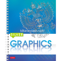 Тетрадь А5 96л клетка "Graphics" на спирали 3D фольга матовая ламинация 96Т5лофВ1гр/055082 от магазина "Карандаш"
