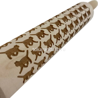 Скалка для лепки с узором 43х24х5см "Ассорти" дерево Y8844-19 от магазина "Карандаш"