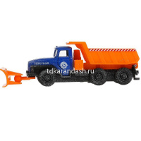 Машина "Урал. Снегоуборочный" инерционный, металл 12см (открываются двери, двигается ковш) от магазина "Карандаш"
