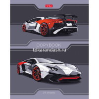 Тетрадь А5 24л клетка "Автомобили" на скобе 5 дизайнов 24Т5B1/012364 от магазина "Карандаш"