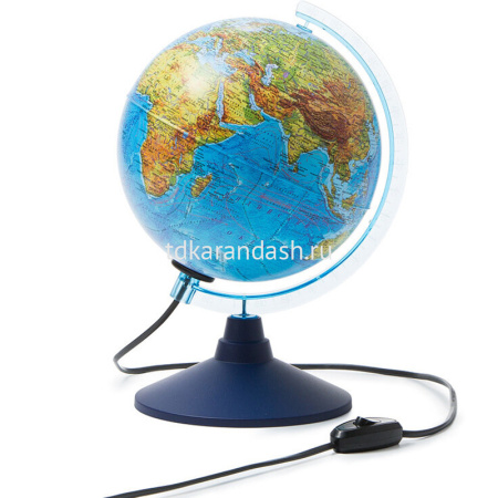 Глобус 210мм Земли физико-политический с подсветкой Ке012100181