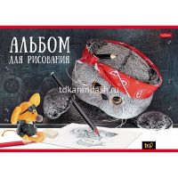 Альбом для рисования А4 30л "Кот Басик" на скобе 5 дизайнов 068391 от магазина "Карандаш"