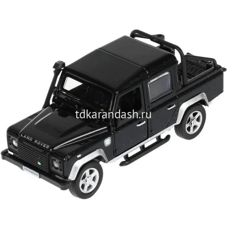 Машина "Land Rover Defender Pickup" черная, инерционная, металл 12см (открыв. двери) DEFPICKUP-12-BK
