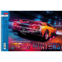 Альбом для рисования А4 40л "Охотники за скоростью" на спирали, перфорация на отрыв, 4 дизайна 08529 от магазина "Карандаш"