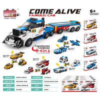 Конструктор-трансформер "Машина-длинномер" 144 детали 25х29см пластик, с наклейками PT2391 от магазина "Карандаш"