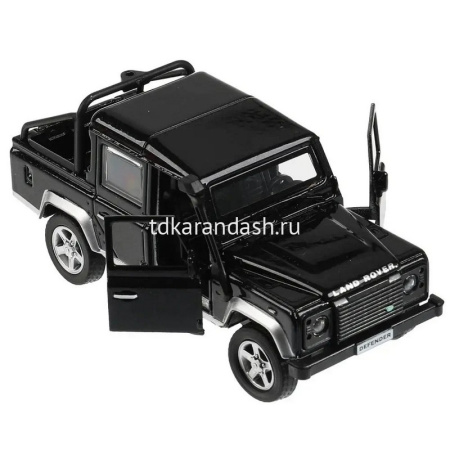 Машина "Land Rover Defender Pickup" черная, инерционная, металл 12см (открыв. двери) DEFPICKUP-12-BK от магазина "Карандаш"