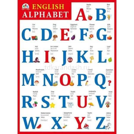Плакат "English alphabet" 440х600мм 070.873