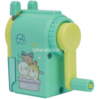 Точилка механическая 1 отв. "MiYou" 92x45x92мм пластик, 3 цвета E0641 от магазина "Карандаш"