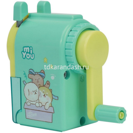Точилка механическая 1 отв. "MiYou" 92x45x92мм пластик, 3 цвета E0641 от магазина "Карандаш"