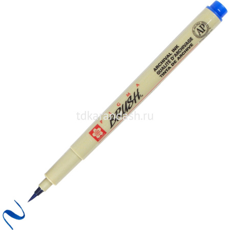 Ручка-кисть капиллярная "Pigma Brush" голубая XSDK-BR#36