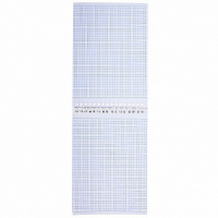 Блокнот А5 80л клетка на спирали, бумвинил металлик серебро 80Б5бвВ1гр от магазина "Карандаш"