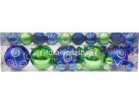 Набор шаров 40/60/120мм 45шт 4 вида (красный/золото, зеленый/синий, зеленый/серебро, розовый/синий) от магазина "Карандаш"