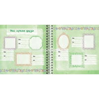 Дневничок д/девочек А5 32л "Микс" с наклейками, твёрдая обложка на гребне 32Кнц5гр_25749 от магазина "Карандаш"