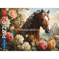 Пазлы 2000 эл. "Premium. Лошадь в цветах" 98х68см 2000ПЗ1_32320/088389 от магазина "Карандаш"