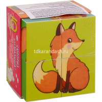 Умные кубики 4шт. "Лесные животные" 978-5-8112-8078-0 от магазина "Карандаш"