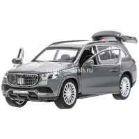 Машина "Mercedes-Benz Maybach GLS" серая, инерционная, металл 12см, двери (открывающиеся двери) от магазина "Карандаш"