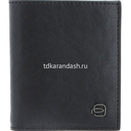 Чехол для кредитных карт "Black Square" 9х10х2см, 8 отделений, черный натуральная кожа PP1518B3R/N