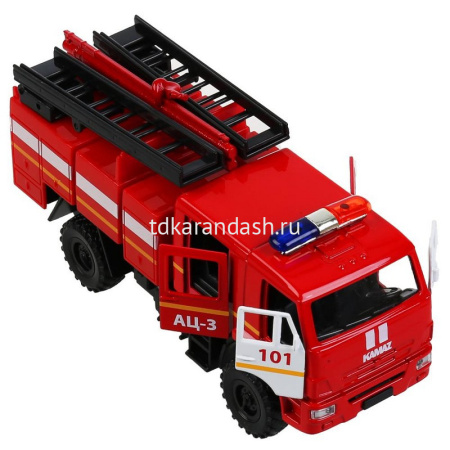 Машина "Kamaz. Пожарная 43502" инерционная, металл 15см (открывающиеся двери) KAM43502-15FIR-RD от магазина "Карандаш"