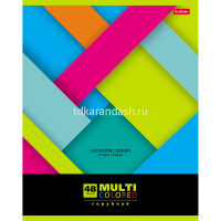 Тетрадь А5 48л клетка "Multicolor" на скобе 5 дизайнов 48Т5В1/051536 от магазина "Карандаш"