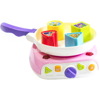 Музыкальный сортер "Кастрюля с плитой" 16х15,5см пластик (звук) Y9602-19 от магазина "Карандаш"