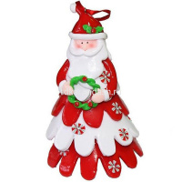 Ель настольная 13см Дед Мороз/Снеговик пвх Y1349-14/CB009 от магазина "Карандаш"