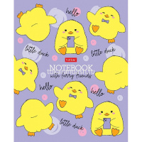 Тетрадь А5 48л клетка "Пушистые хвостики" на скобе матовая ламинация 5 дизайнов 079183 от магазина "Карандаш"