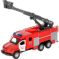 Машина "Урал Next. Пожарная" красная, инерционная, металл 16см (открывающиеся двери) URALNEXT-16-FIR от магазина "Карандаш"