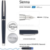 Ручка РП "Sienna" 0,7мм синяя, металлический синий корпус Soft Touch 20-0344 от магазина "Карандаш"