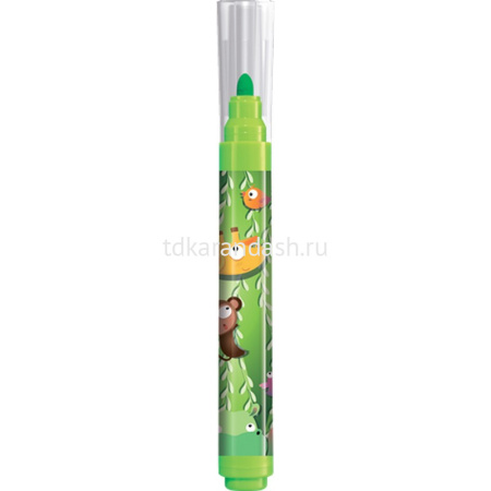 Фломастеры 12 цветов "Jumbo Jungle Fever" утолщенные суперсмываемые картон 846900 от магазина "Карандаш"