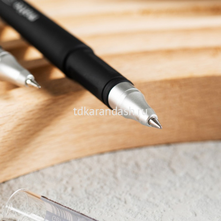 Ручка гелевая "Arris" 0,5мм черная, круглый черный матовый корпус Soft Touch EG64-BK от магазина "Карандаш"