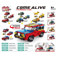 Конструктор-трансформер "Машина" 140 деталей 25х29см пластик, с наклейками PT2390 от магазина "Карандаш"