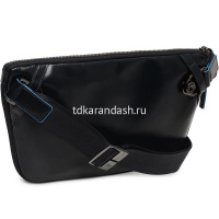 Сумка "Blue Square" 30х17,5х4/10см, 1 отделение, черная, натуральная кожа CA6897B2/N от магазина "Карандаш"