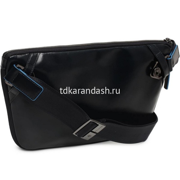 Сумка "Blue Square" 30х17,5х4/10см, 1 отделение, черная, натуральная кожа CA6897B2/N от магазина "Карандаш"