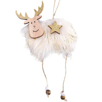 Панно подвесное Олень 20х7см дерево 3 вида Y8439-19 от магазина "Карандаш"