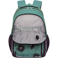 Рюкзак 29х42х20см, 590гр, 2 отделения, 3 кармана, бирюзовый/фиолетовый RD-143-1/2 от магазина "Карандаш"