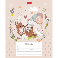 Тетрадь А5 12л узкая линия "Олененок" на скобе, 5 дизайнов 12Т5В7/072250 от магазина "Карандаш"