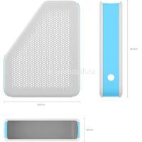 Лоток д/бумаг вертикальный "Forte Pastel" ширина 7,5см белый с голубой вставкой, пластик 55617 от магазина "Карандаш"