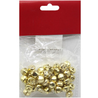 Набор ёлочных украшений "Бубенчики" 1,2см 50шт/уп золото, металл Y10045-24 от магазина "Карандаш"