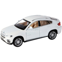Машина "BMW X6" белая, инерционная, металл 17,5см (свет, звук, откр.двери) JB1251295 от магазина "Карандаш"
