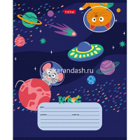 Тетрадь А5 12л клетка "Космическое приключение" на скобе 5 дизайнов 080064 от магазина "Карандаш"